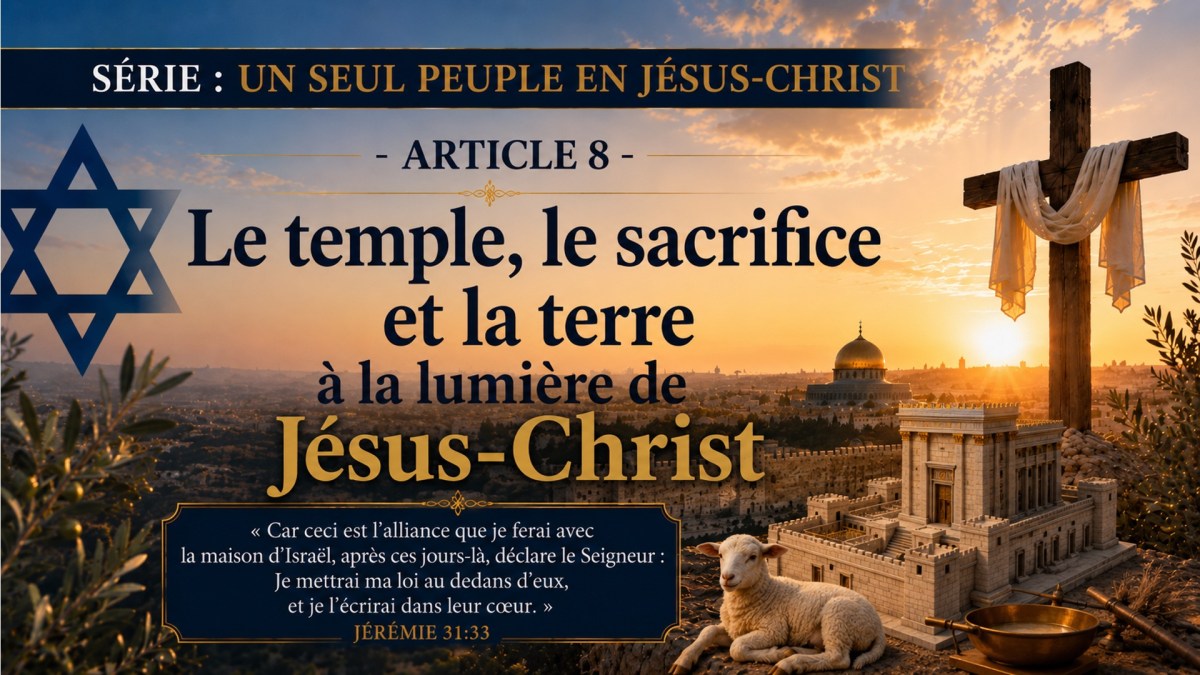 Série : Un seul peuple en Jésus-Christ – Article 8 – Le temple, le sacrifice et la terre à la lumière de&nbsp;Jésus-Christ