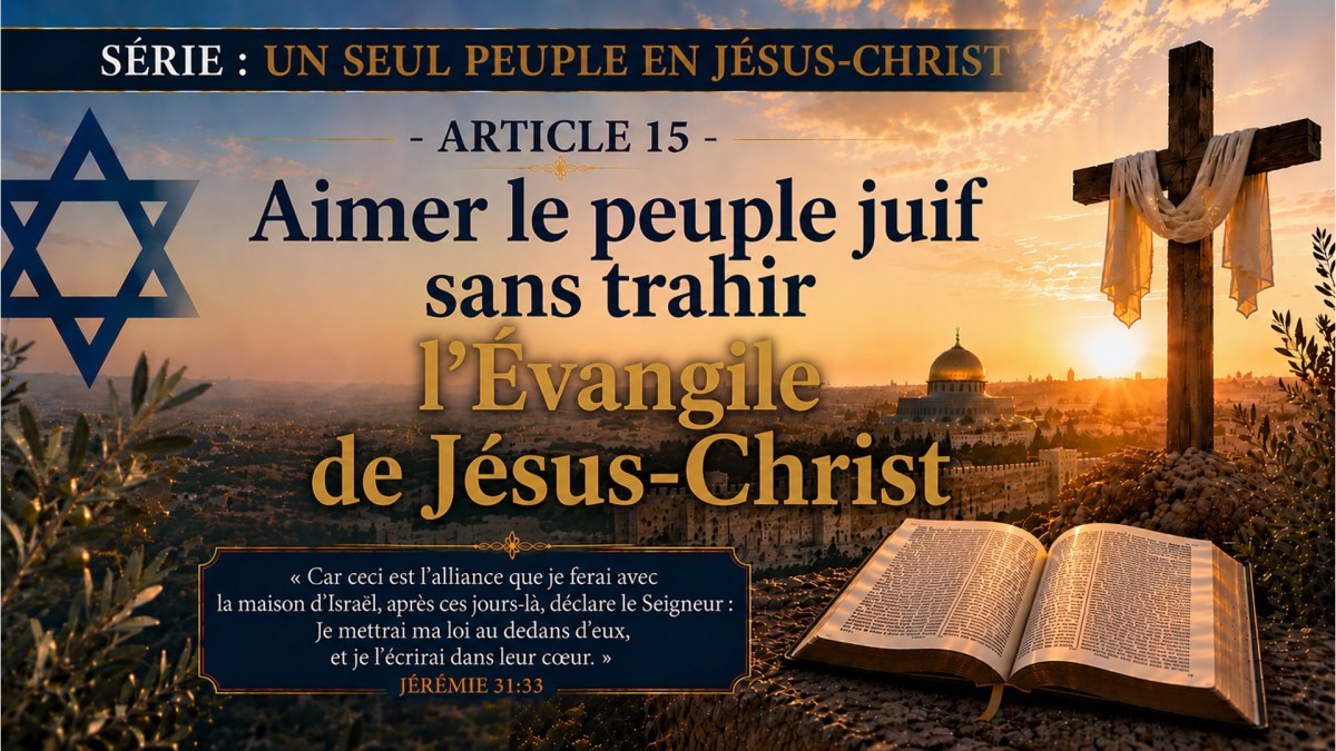 Série : Un seul peuple en Jésus-Christ – Article 15 – Aimer le peuple juif sans trahir l’Évangile de&nbsp;Jésus-Christ